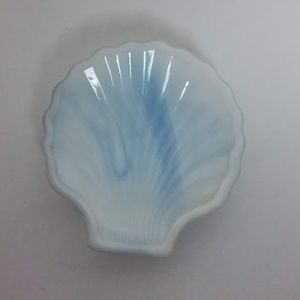 Vintage Akro Agate Swirl Astray Blue Seashell Ombre Made in USA Beautiful RARE